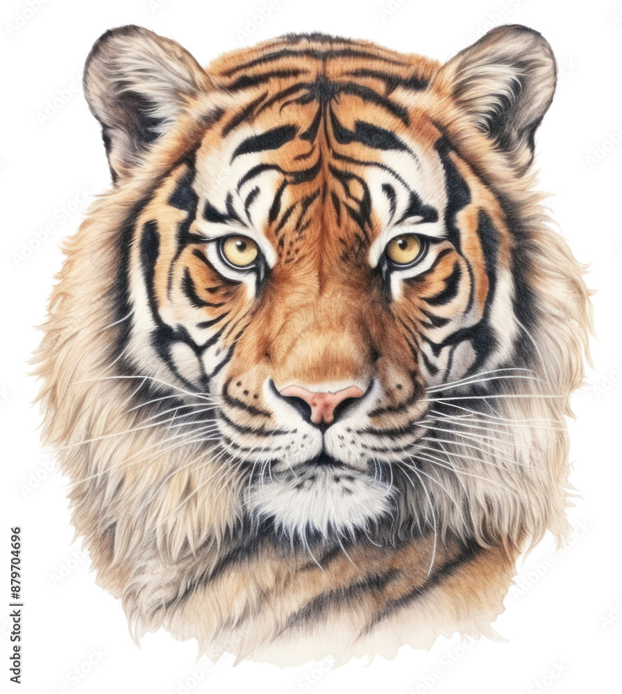 Obraz premium PNG Tiger wildlife drawing animal.