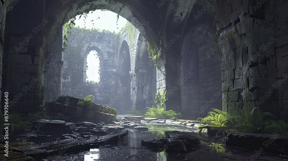 Fototapeta premium Sky Castles. AI generated art illustration.