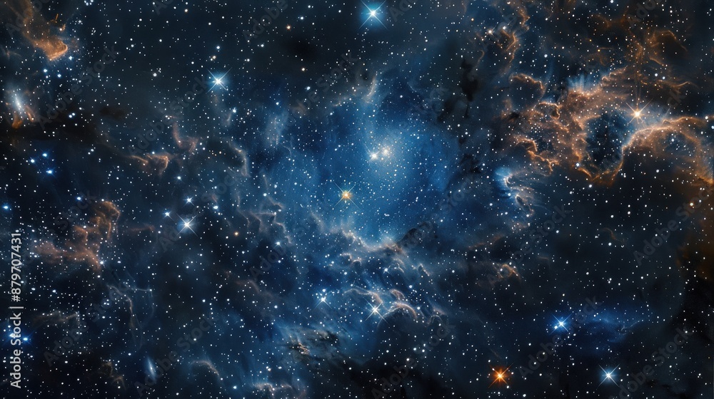 Pattern of stars in the night sky, a cosmic display of natural order Pattern of stars in the night sky, a cosmic display of natural order