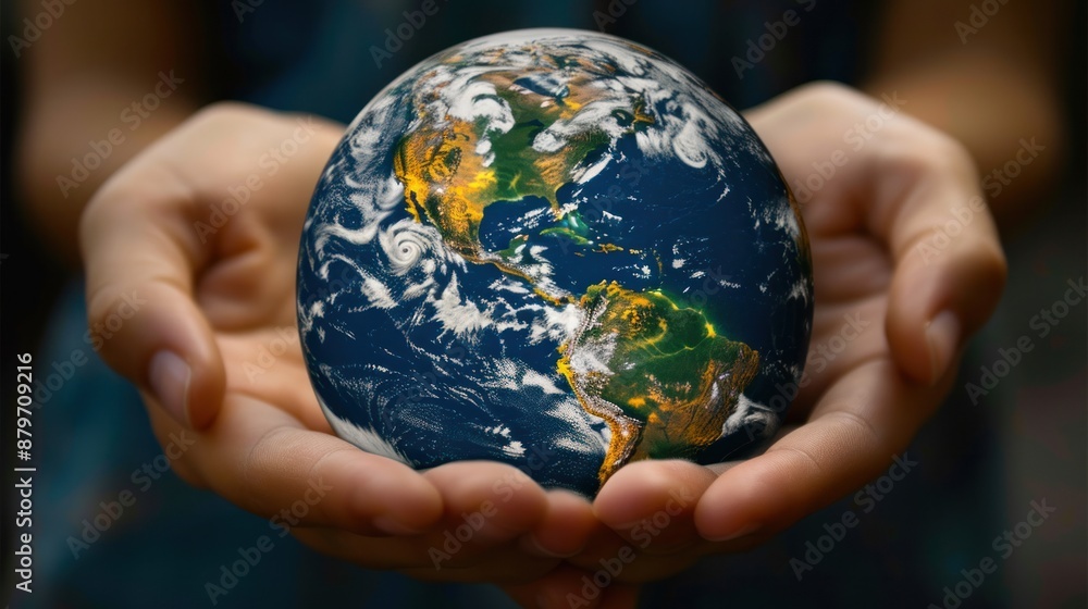 In a powerful symbol of care and responsibility, a pair of hands cradle the Earth, our precious planet, with reverence and compassion. In a powerful symbol of care and responsibility, a pair of hands cradle the Earth, our precious planet, with reverence and compassion.