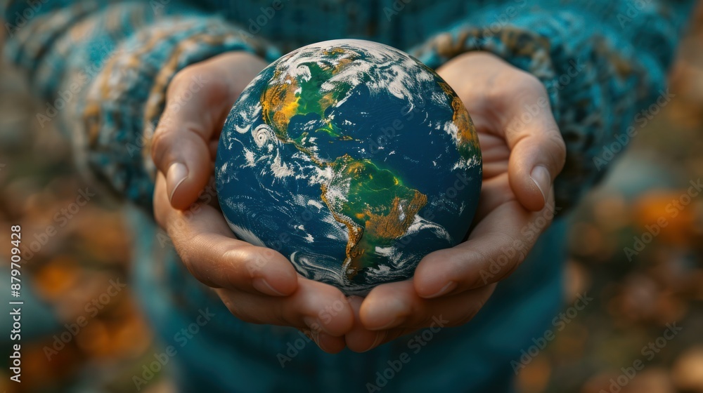 In a powerful symbol of care and responsibility, a pair of hands cradle the Earth, our precious planet, with reverence and compassion. In a powerful symbol of care and responsibility, a pair of hands cradle the Earth, our precious planet, with reverence and compassion.