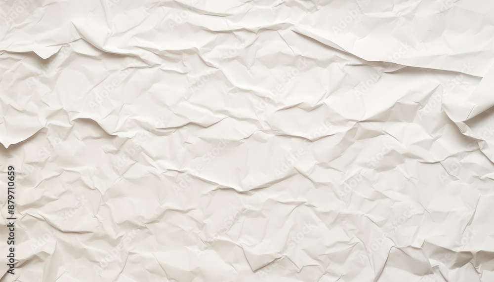 Obraz premium white crumpled paper texture