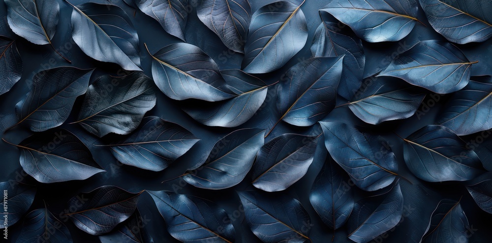 Deep Blue Leaf Pattern Deep Blue Leaf Pattern