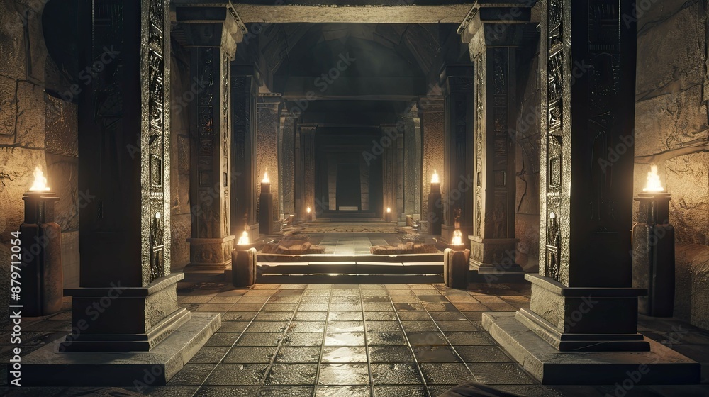 Forgotten Temples. AI generated art illustration. Forgotten Temples. AI generated art illustration.