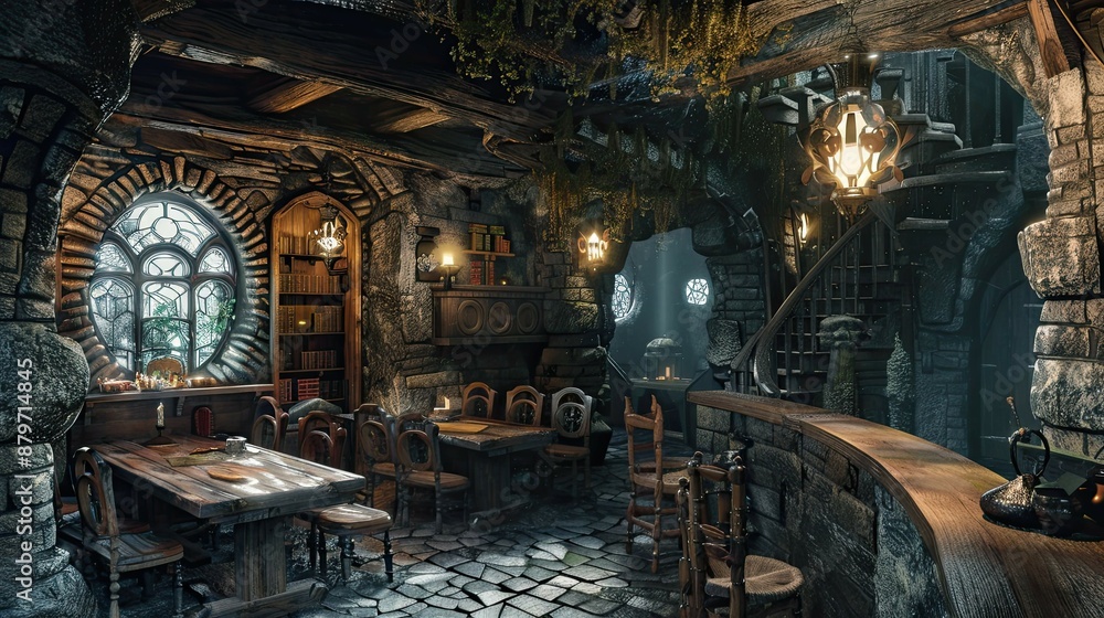 Hobbit Architecture. AI generated art illustration. Hobbit Architecture. AI generated art illustration.