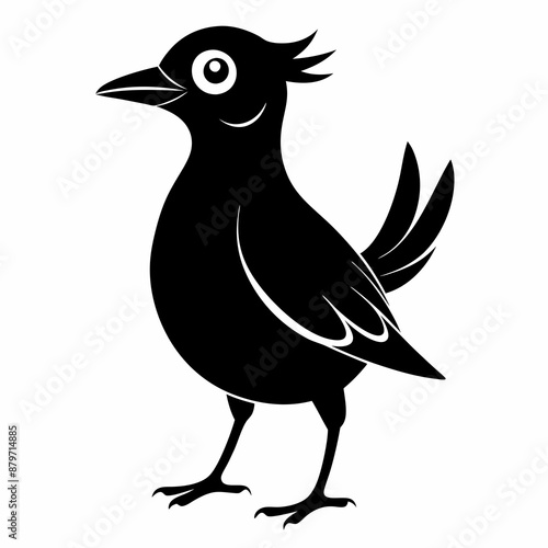 Myna Black silhouette