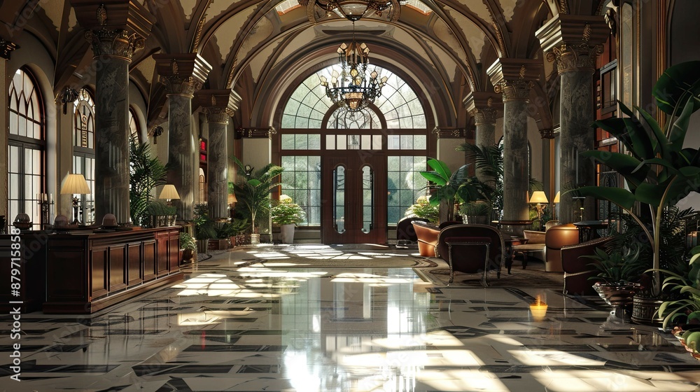 Magical Architecture. AI generated art illustration. Magical Architecture. AI generated art illustration.
