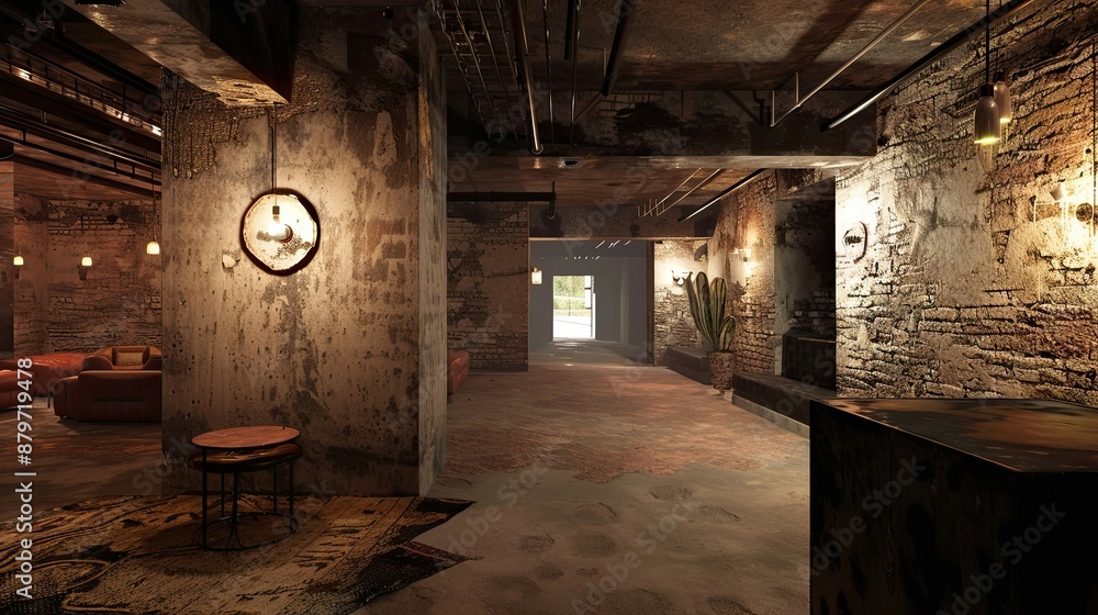 Neopunk Architecture Environment. AI generated art illustration. Neopunk Architecture Environment. AI generated art illustration.