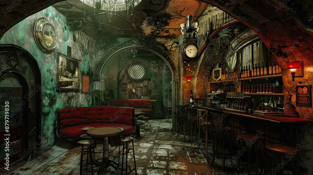 Obraz premium Neopunk Architecture Environment. AI generated art illustration.