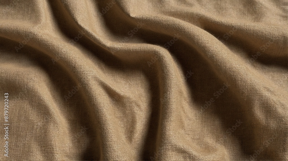 A close-up of a textured brown linen fabric, showcasing its natural fibers and subtle weave pattern. The earthy, neutral tone and rustic charm. A close-up of a textured brown linen fabric, showcasing its natural fibers and subtle weave pattern. The earthy, neutral tone and rustic charm.