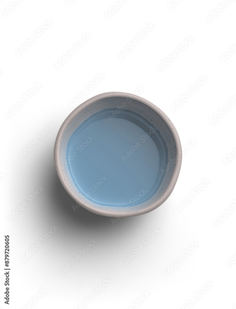 Blue Ceramic Bowl with Watercolor Angled Blue Ceramic Bowl with Watercolor Angled