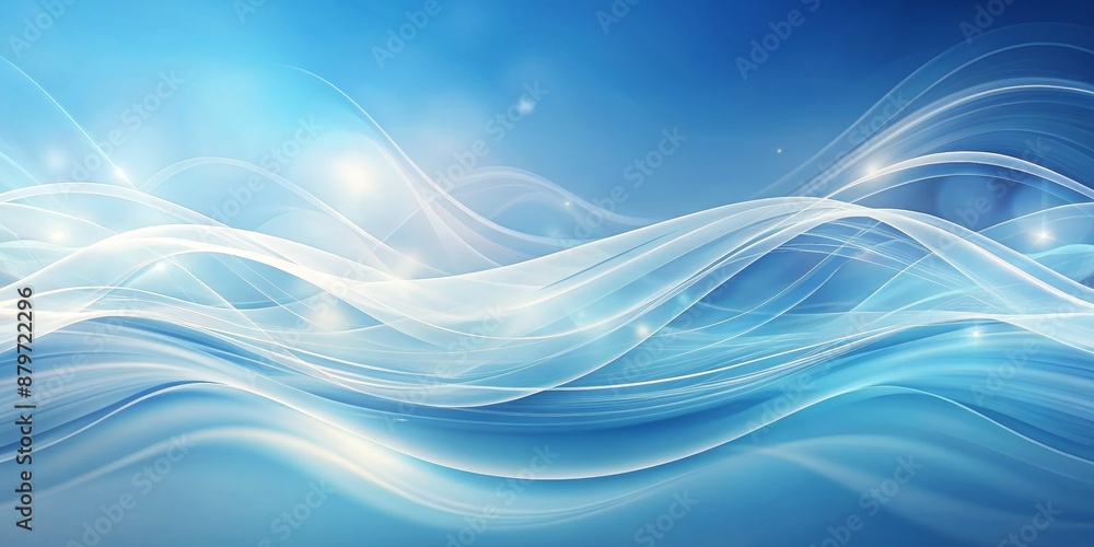 Abstract Blue Waves with White Glowing Lines, Abstract Background, Blue Background, Graphic Design, Abstract Art Abstract Blue Waves with White Glowing Lines, Abstract Background, Blue Background, Graphic Design, Abstract Art