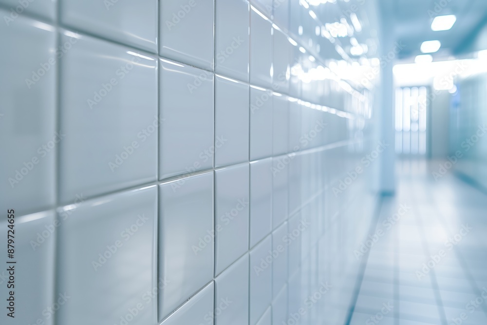 Close-up of a clean white tiled wall in a bright corridor, showcasing a modern and hygienic interior design.
Close-up of a clean white tiled wall in a bright corridor, showcasing a modern and hygienic interior design.