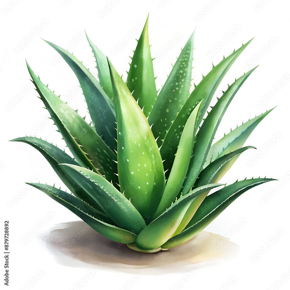 Fototapeta premium Aloe Vera leaves plant on white background