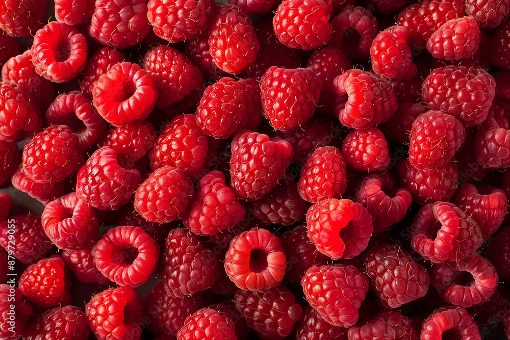 Many juicy refreshing red raspberries flat lay food background, summer holiday concept. Many juicy refreshing red raspberries flat lay food background, summer holiday concept.