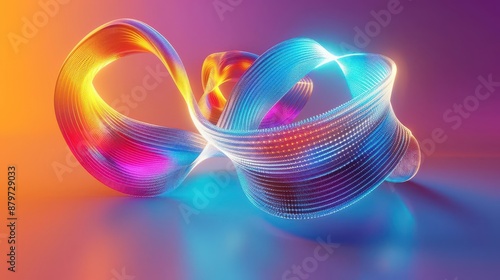Abstract polynomials and dynamic angles visualized with glowing integrals, Pop Art, Vibrant colors, 3D rendering, Mathematical elegance