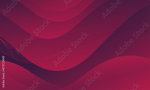 Abstract red background with wave. Vector illustration