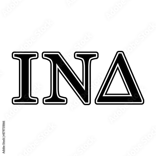 Iota Nu Delta greek letter, ΙΝΔ greek letters	