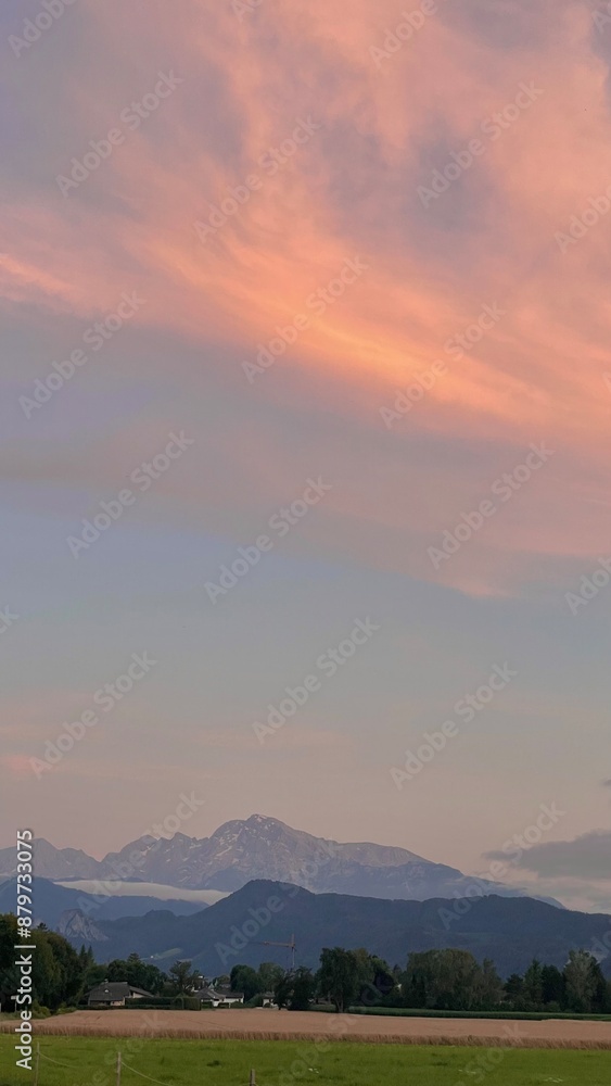 Fototapeta premium sunset in the mountains