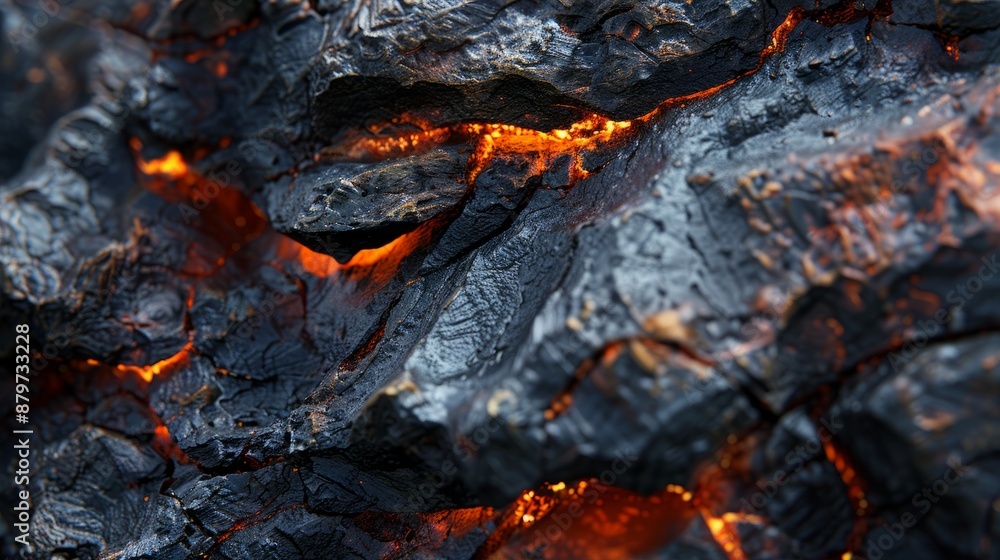 Jagged volcanic rock, evidence of molten lava's cooling process, ideal for geology enthusiasts and natural settings Jagged volcanic rock, evidence of molten lava's cooling process, ideal for geology enthusiasts and natural settings