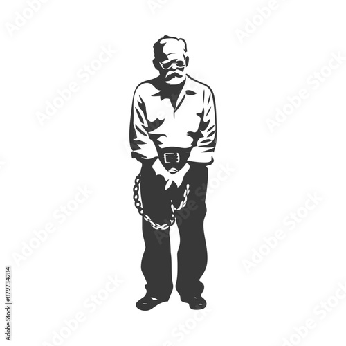 minimalist logo or symbol for elderly man activity black color only