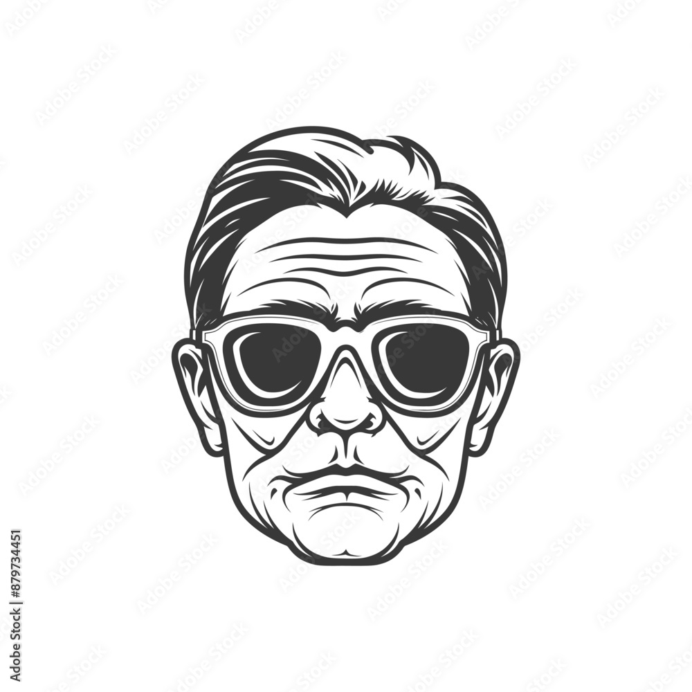 minimalist logo or symbol for elderly man activity black color only minimalist logo or symbol for elderly man activity black color only