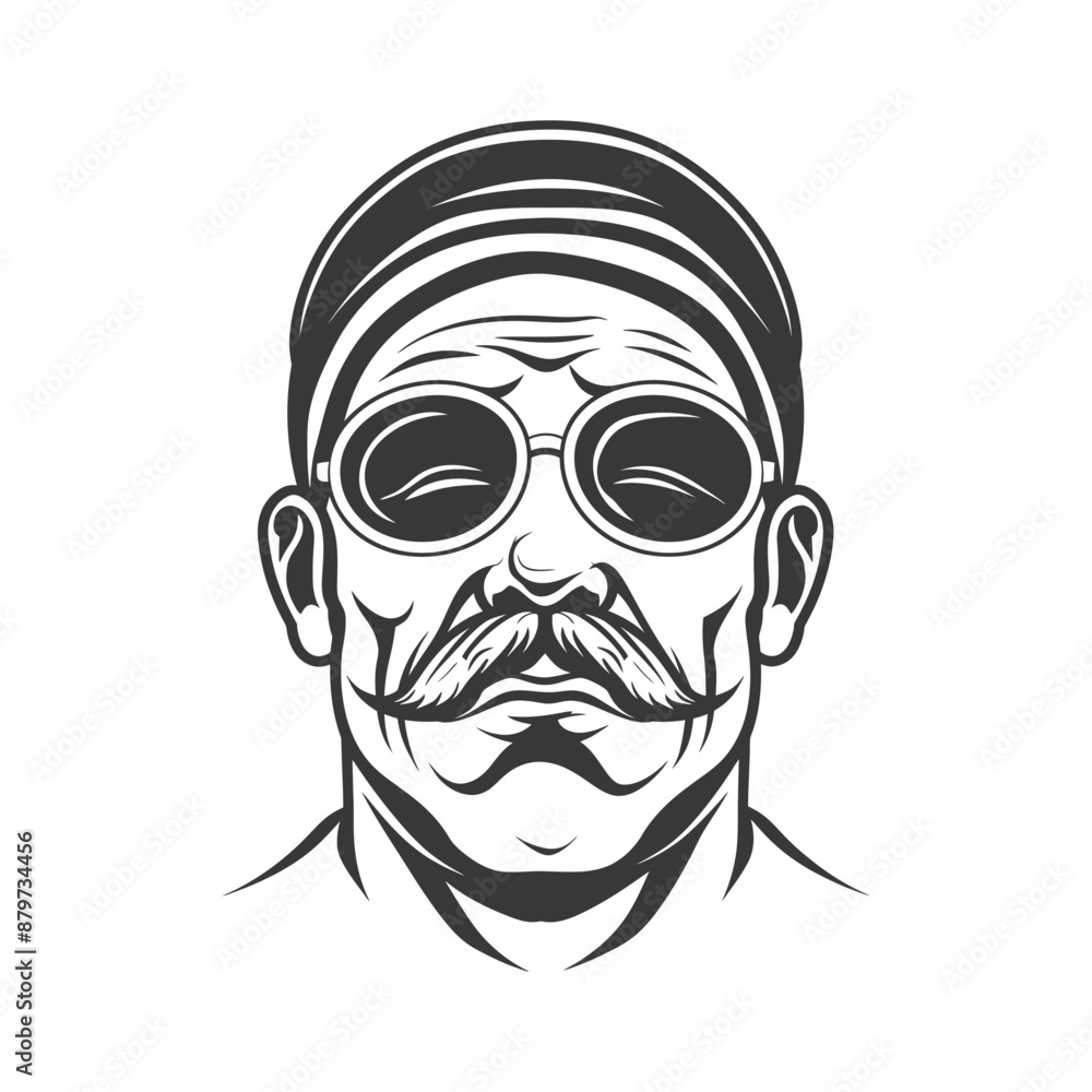 minimalist logo or symbol for elderly man activity black color only minimalist logo or symbol for elderly man activity black color only