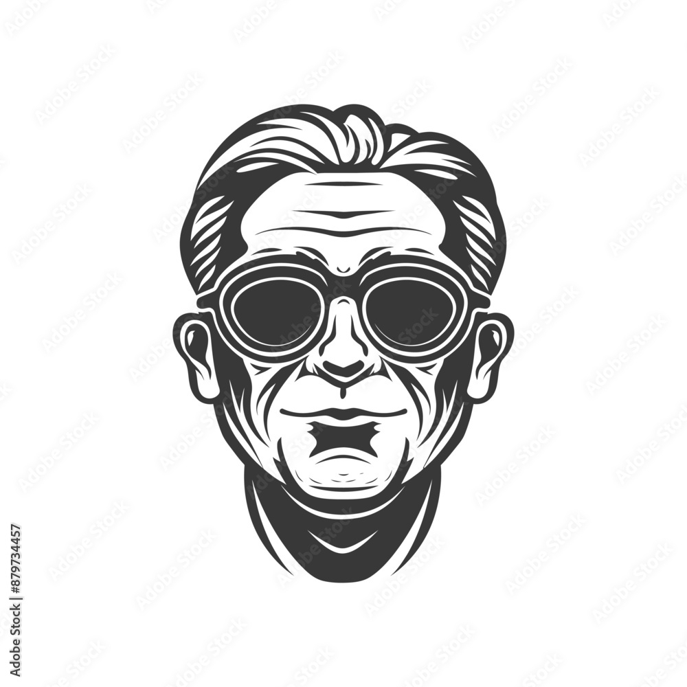 minimalist logo or symbol for elderly man activity black color only minimalist logo or symbol for elderly man activity black color only