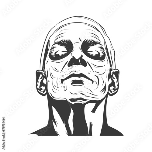 minimalist logo or symbol for elderly man activity black color only