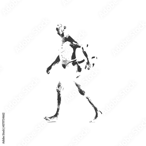 minimalist logo or symbol for elderly man activity black color only