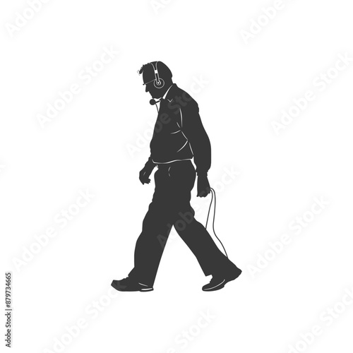 minimalist logo or symbol for elderly man activity black color only