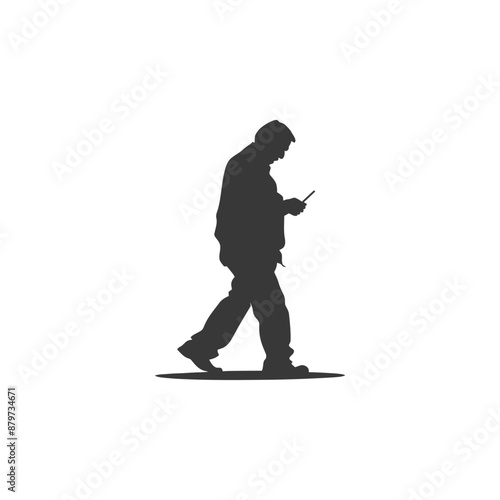 minimalist logo or symbol for elderly man activity black color only