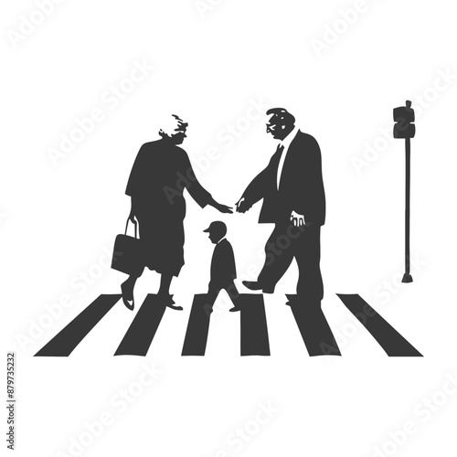minimalist logo or symbol for elderly woman activity black color only