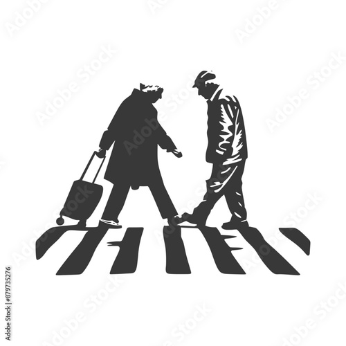 minimalist logo or symbol for elderly woman activity black color only