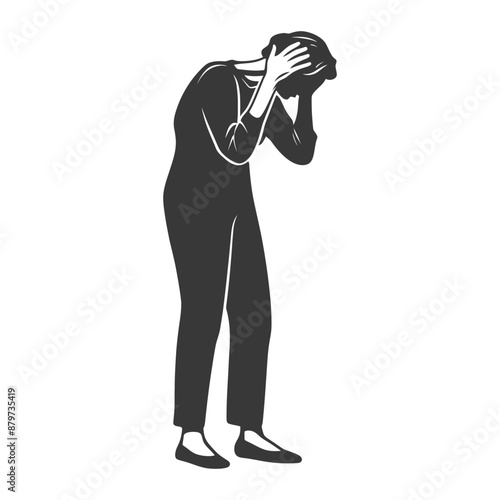 minimalist logo or symbol for elderly woman activity black color only