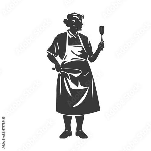 minimalist logo or symbol for elderly woman activity black color only