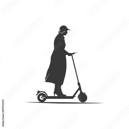 minimalist logo or symbol for elderly woman activity black color only