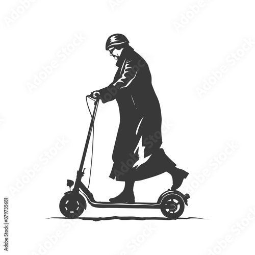 minimalist logo or symbol for elderly woman activity black color only