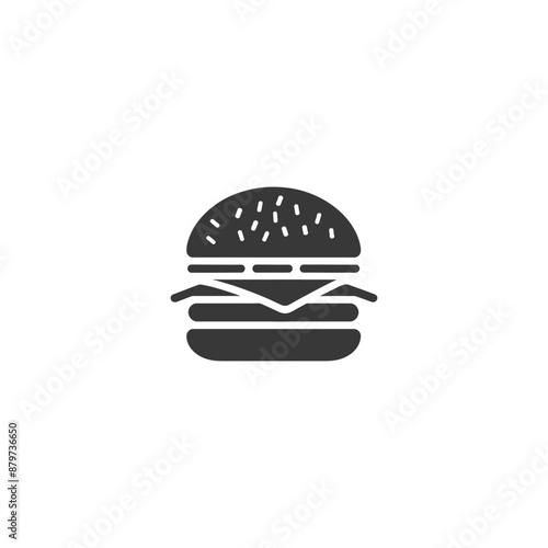 minimalist logo or symbol for hamburger black color only