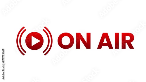 red logo on air online broadcasting motion graphics