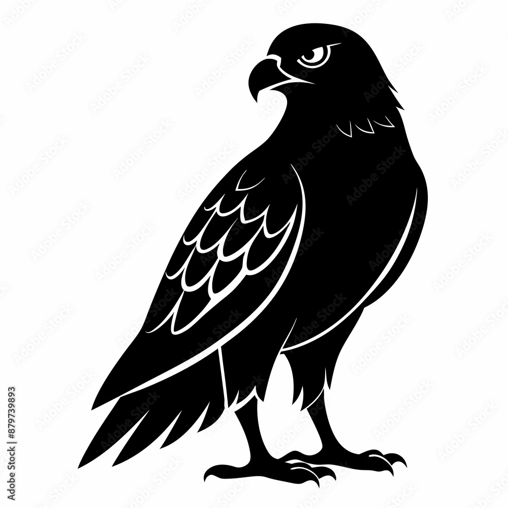 Obraz premium Harrier Black silhouette