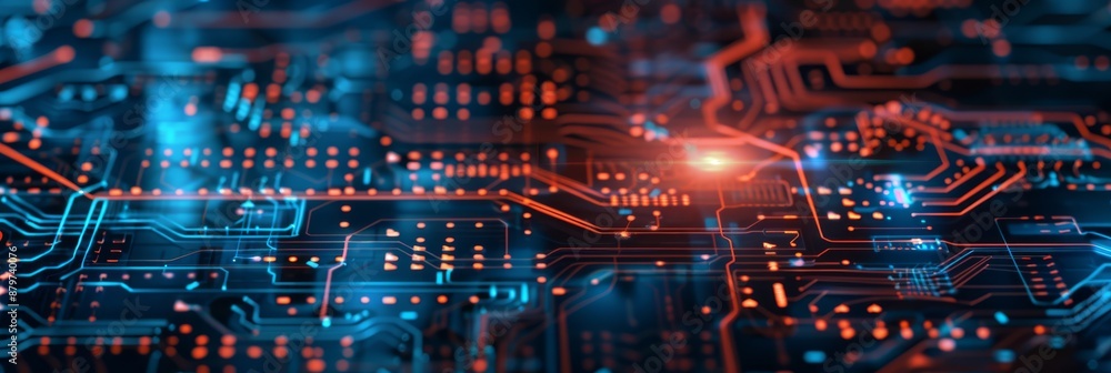 Abstract image of a digital circuit board, representing modern technology, innovation, and connections. Abstract image of a digital circuit board, representing modern technology, innovation, and connections.
