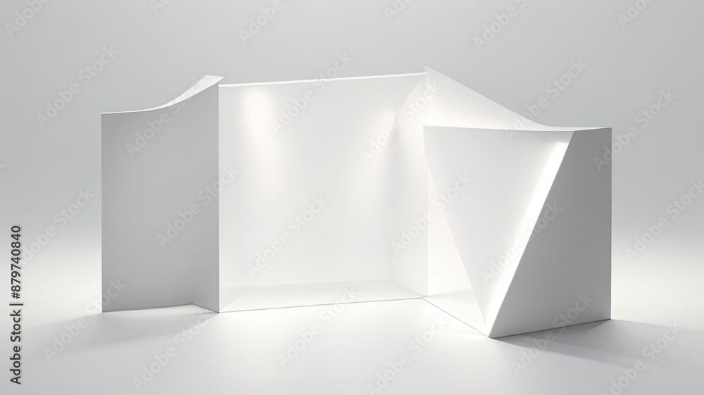 Three-dimensional light white background Three-dimensional light white background