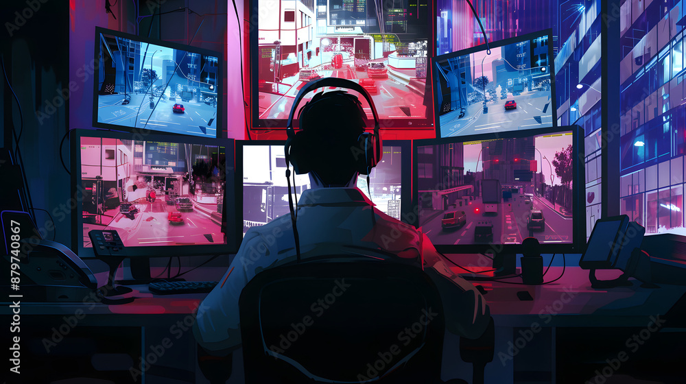 Eyes on the City: A Security Guard's Vigilant Watch Eyes on the City: A Security Guard's Vigilant Watch
