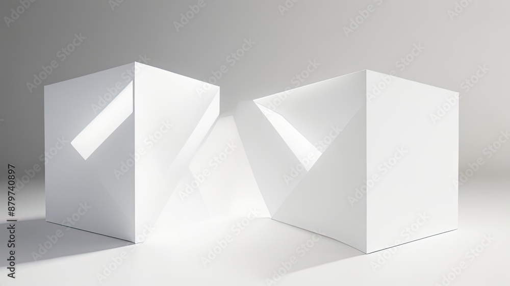 Three-dimensional light white background Three-dimensional light white background