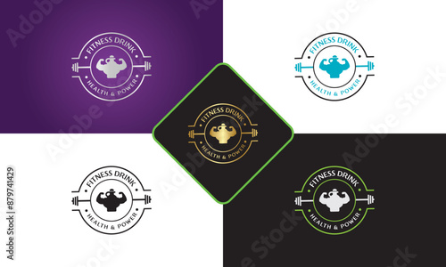 Fitness logo design template health or gym vector image, Gym Logo, Fitness Logo Vector, Design Suitable For Fitness, Sports Equipment, Body Health, Fitness Drink, Body Supplement Product Brands