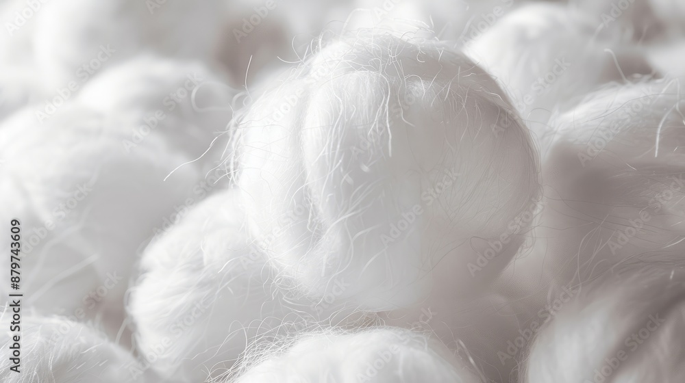 Obraz premium Delicate and soft, this fluffy cotton ball is ideal for gentle skin contact and effective beauty treatments