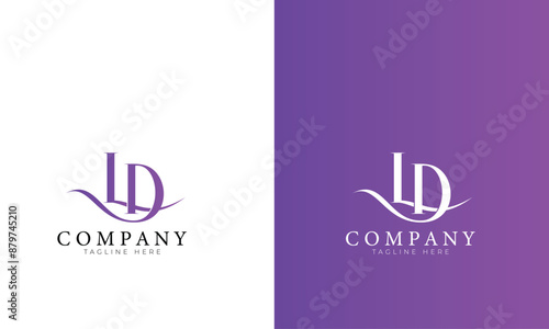 LD  logo, watercolor logo, Craft logo, Clothing logo