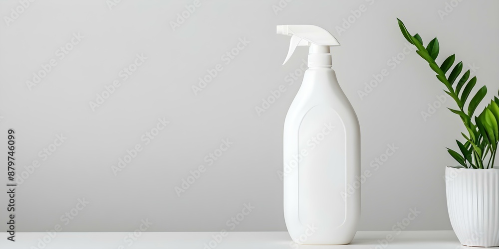 Mockup of Eco-Friendly White Detergent or Fabric Softener Bottle for Sustainable Products. Concept Eco-Friendly Products, White Detergent Bottle, Fabric Softener, Mockup Design, Sustainable Packaging Mockup of Eco-Friendly White Detergent or Fabric Softener Bottle for Sustainable Products. Concept Eco-Friendly Products, White Detergent Bottle, Fabric Softener, Mockup Design, Sustainable Packaging