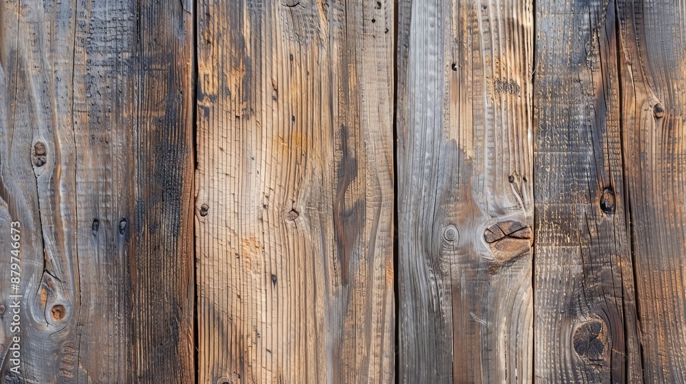 Fototapeta premium Barn wood background with knots and grain patterns for a rustic feel